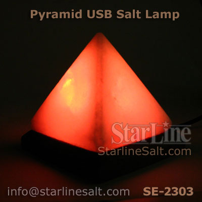 Pyramid USB Salt Lamp